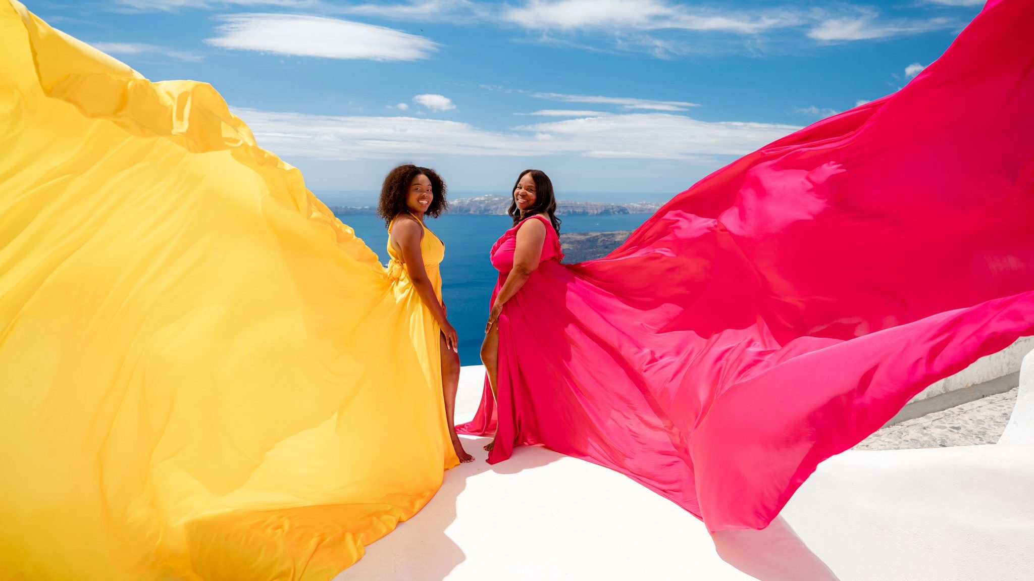 Santorini Flying Dress Photoshoot: Is It Worth It? (Our Experience & Photos)