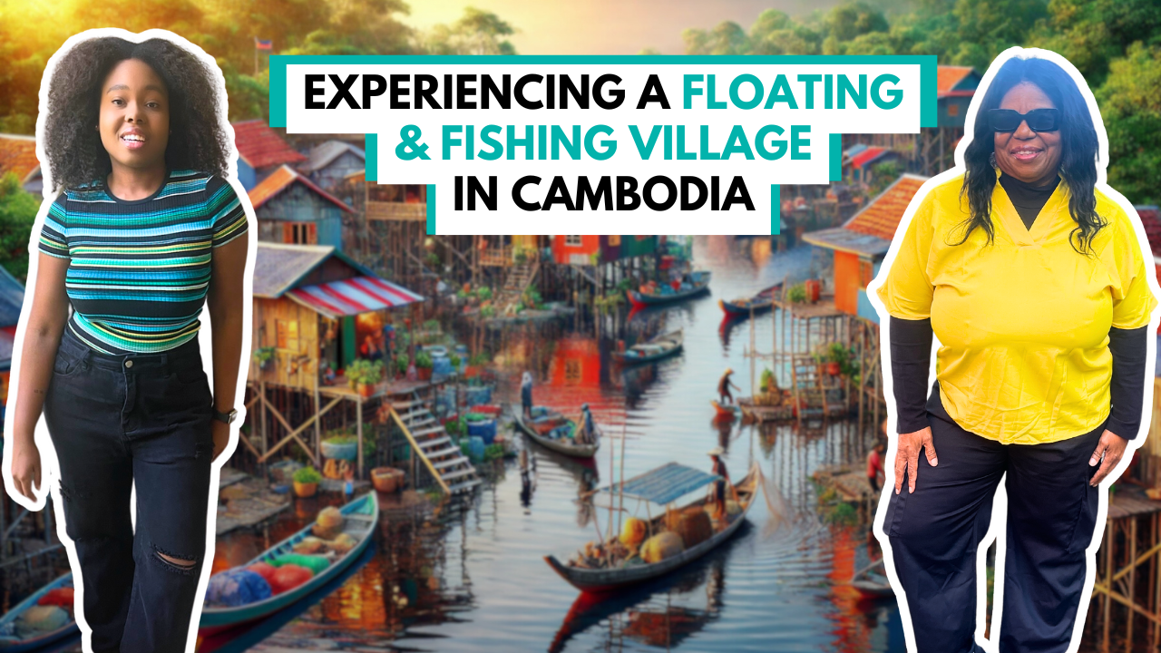 Day In The Life Of A Tourist In Cambodia! Visiting A Local Fishing Village, Cambodian Food, & The Angkor National Museum!
