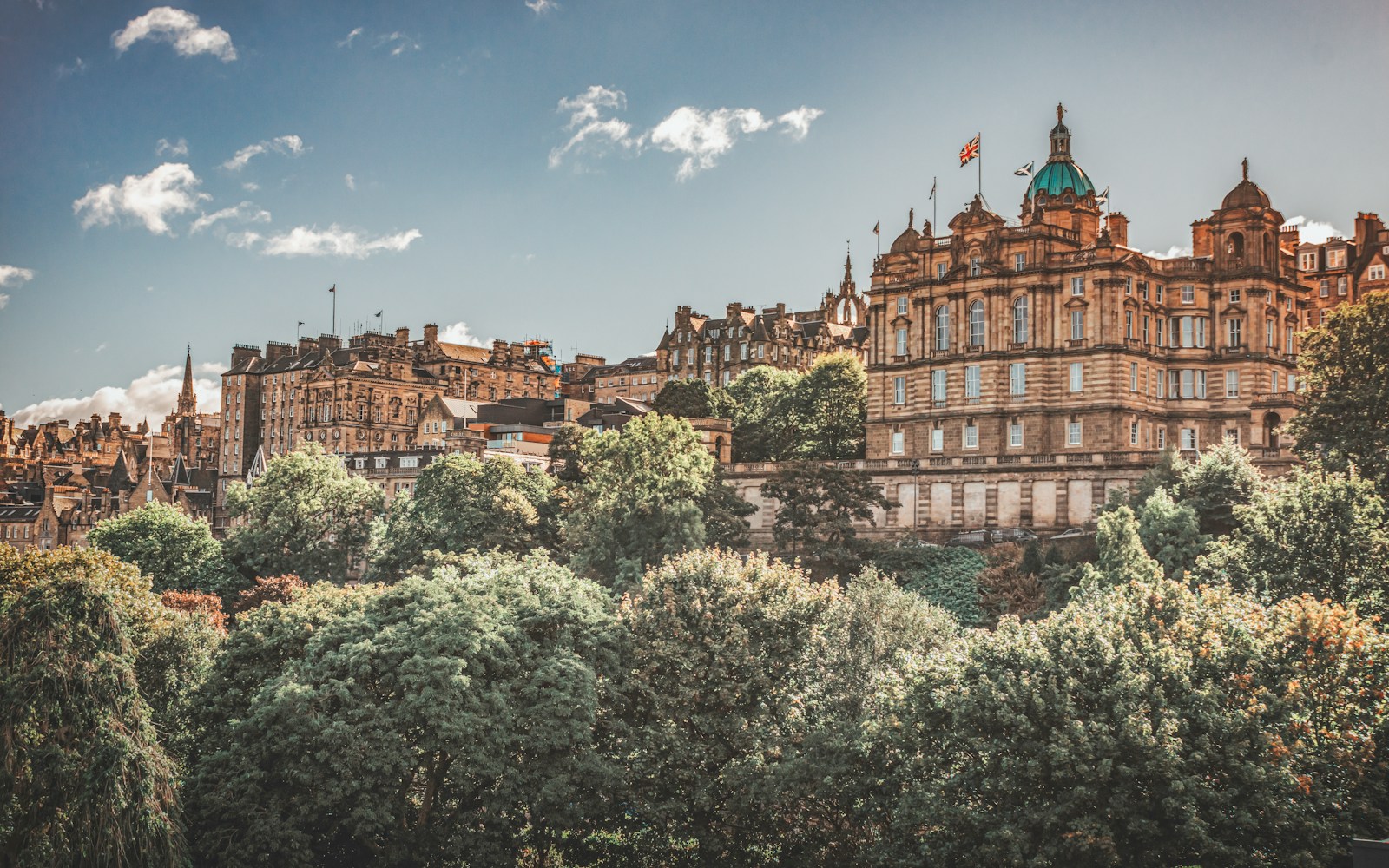 a large building with a clock tower on top of it