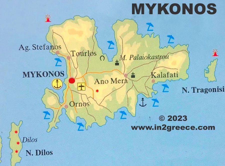 Mykonos Map for First-Time Visitors (Don’t Get Lost)